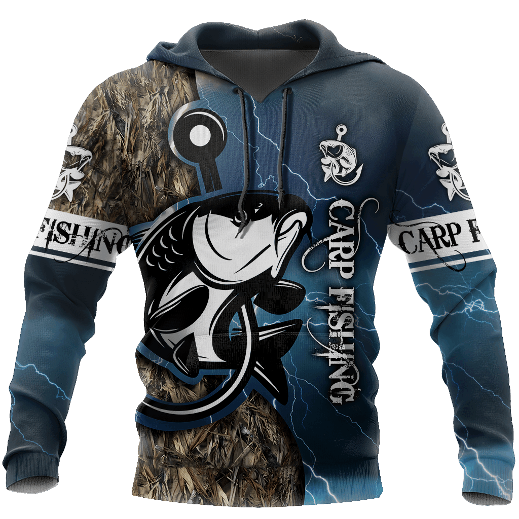 Blue Best Carp Fishing Hoodie For Angling Enthusiasts Travel Days And Relaxed Daily Wear