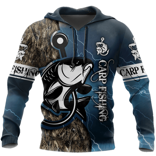 Blue Best Carp Fishing Hoodie For Angling Enthusiasts Travel Days And Relaxed Daily Wear