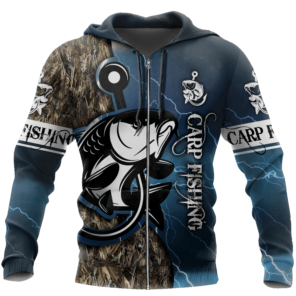 Blue Best Carp Fishing Hoodie For Angling Enthusiasts Travel Days And Relaxed Daily Wear