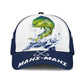 Custom Name Mahi Fishing Hook 3D Design Classic Cap For Relaxed Outfits Outdoor Events And Holiday Trips