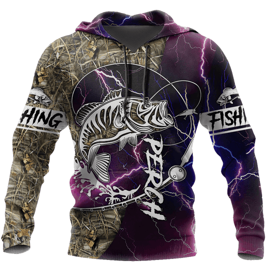 Perch Fishing Hook Up Trippy Hoodie For Weekend Fishing Outdoor Comfort And Everyday Outfits