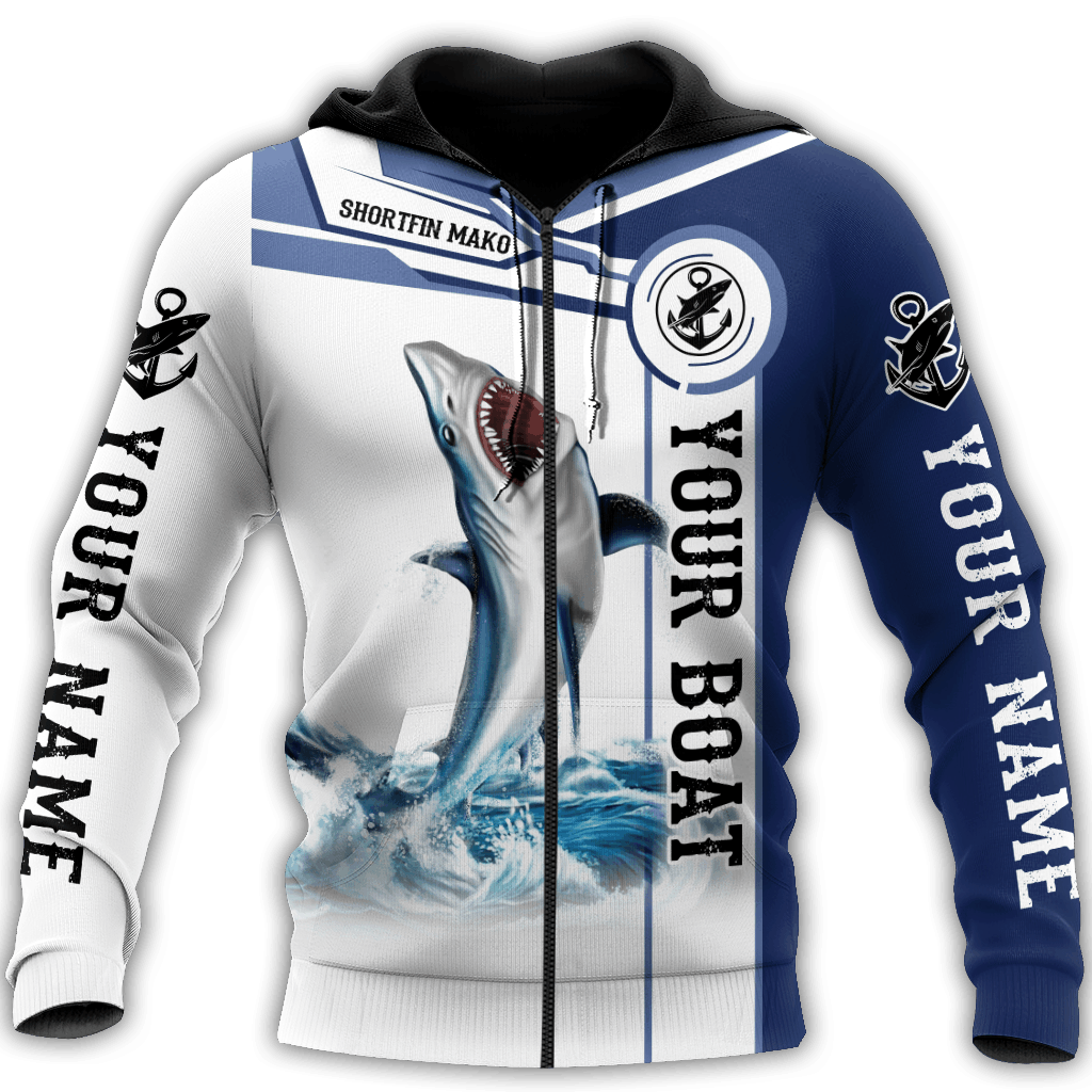 Shortfin Mako Fishing Hoodie For Lakeside Adventures Casual Streetwear And Seasonal Travel
