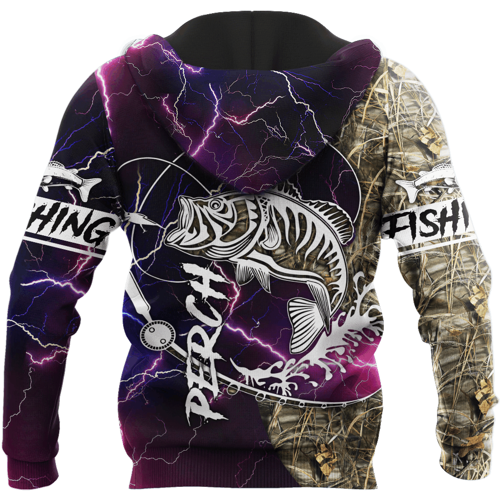 Perch Fishing Hook Up Trippy Hoodie For Weekend Fishing Outdoor Comfort And Everyday Outfits