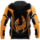 Orange Bass Fishing Maori Stainless Steel Hook Hoodie For Fishing Lovers Outdoor Trips And Thoughtful Gift Giving