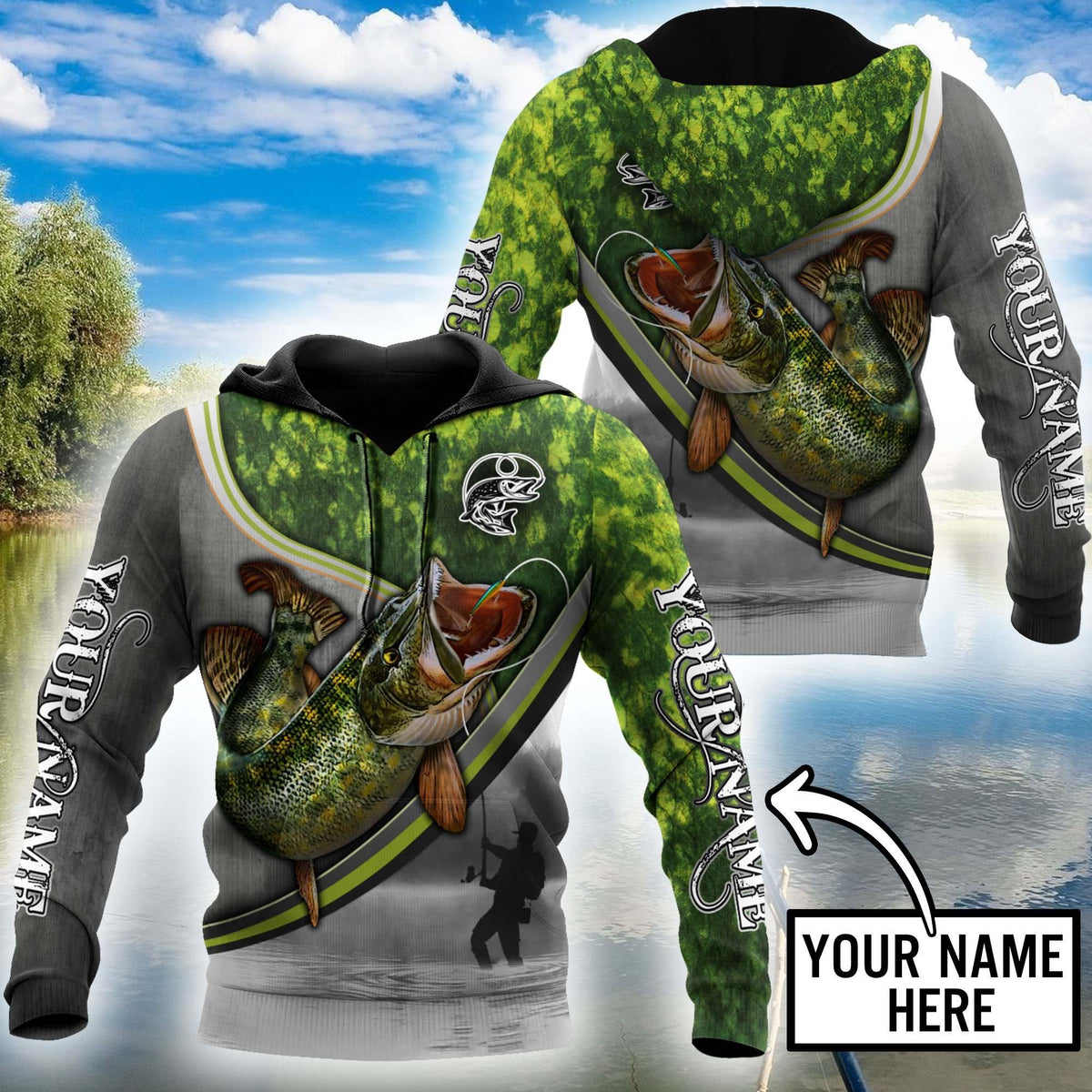 Pike Fishing Fisherman Camo Hoodie For Weekend Fishing Outdoor Comfort And Everyday Outfits