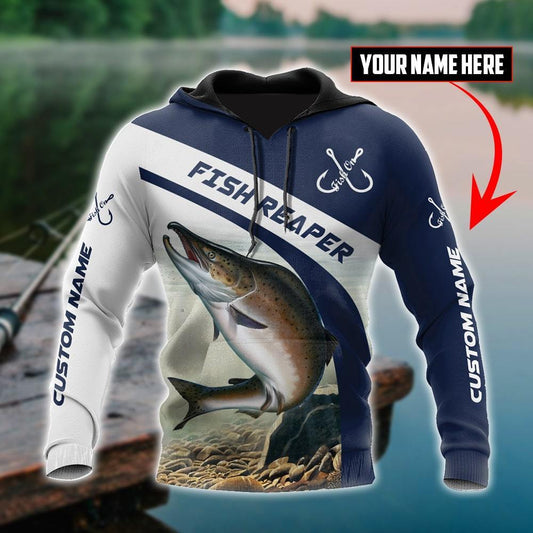 Trout Salmon Fishing Hoodie For Angling Enthusiasts Travel Days And Relaxed Daily Wear