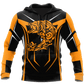Orange Bass Fishing Maori Stainless Steel Hook Hoodie For Fishing Lovers Outdoor Trips And Thoughtful Gift Giving