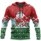 Green Red Santa Fishing Yolo Hoodie For Holiday Parties Weekend Outings And Cheerful Gift Giving