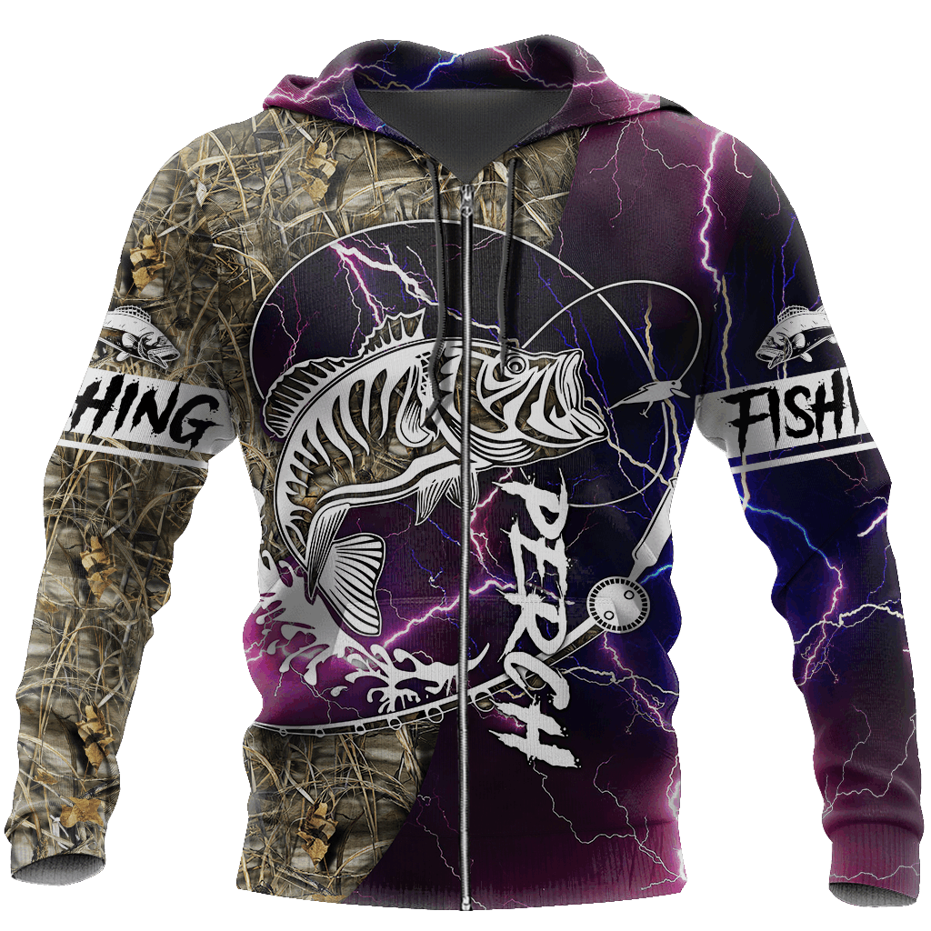 Perch Fishing Hook Up Trippy Hoodie For Weekend Fishing Outdoor Comfort And Everyday Outfits