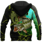 Northern Pike Fishing Underwater Yin Yang Camo Hoodie For Fishermen Camping Adventures And Comfortable Streetwear