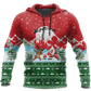 Green Red Santa Fishing Yolo Hoodie For Holiday Parties Weekend Outings And Cheerful Gift Giving