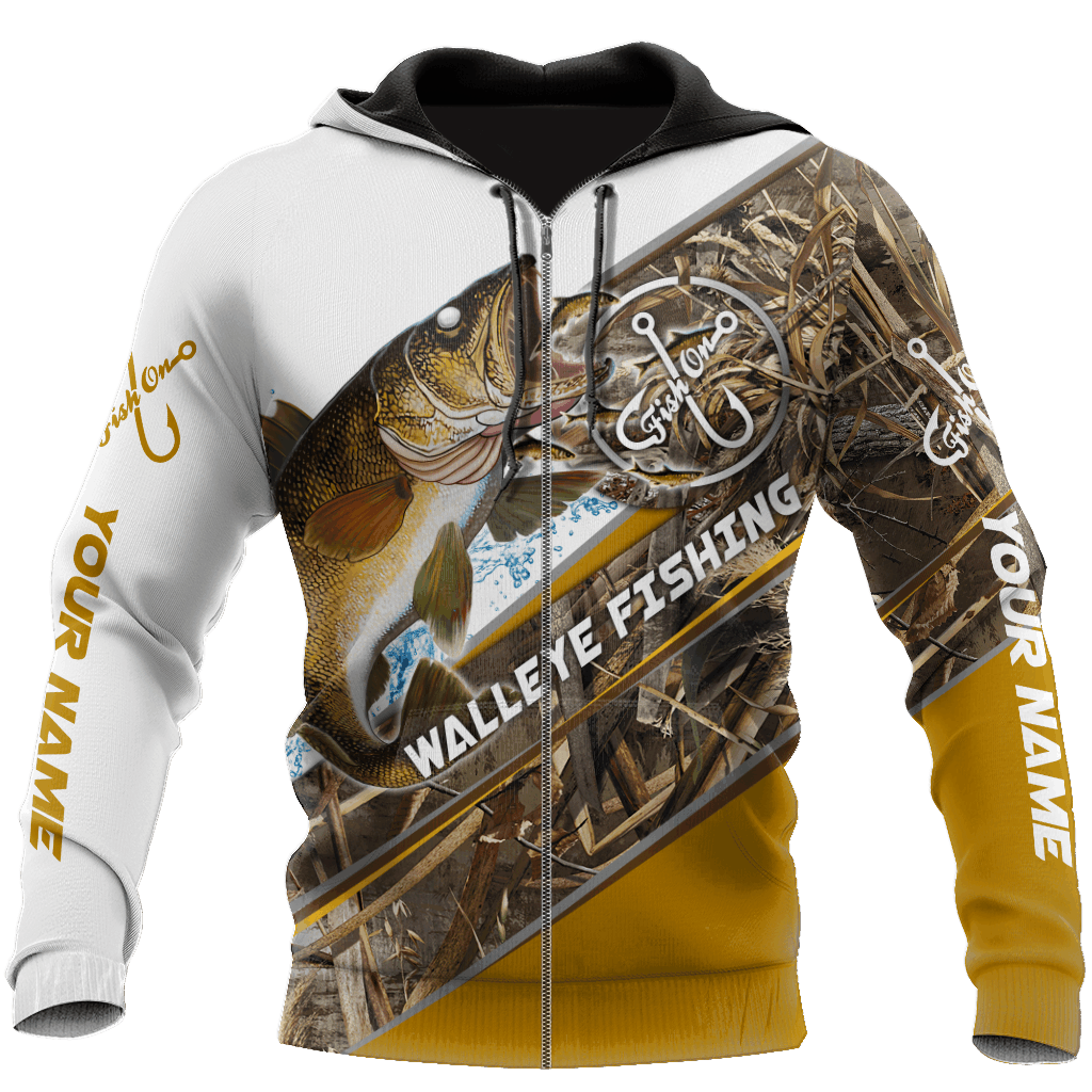 Walleye Fishing Camo Hoodie For Anglers Outdoor Adventures Travel And Everyday Comfort
