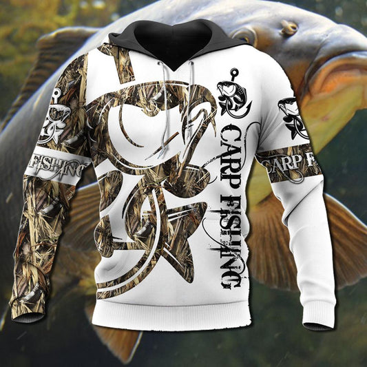 Carp Fishing Hoodie For Fishermen Camping Adventures And Comfortable Streetwear