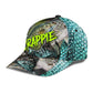 Crappie Fishing Skin Pattern Hook 3D Design Classic Cap For Casual Outfits Vacations And Everyday Styling