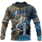 Blue Bass Fishing Sport Hoodie For Fishing Adventures Camping Travel And Casual Gift Ideas