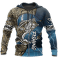 Blue Bass Fishing Sport Hoodie For Fishing Adventures Camping Travel And Casual Gift Ideas