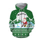 Green Santa Goes Fishing Christmas Hoodie For Seasonal Parties Casual Wear And Thoughtful Holiday Gifts