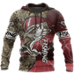 Red Bass Fishing Sport Hoodie For River Adventures Outdoor Events And Everyday Style