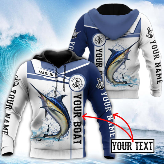 Marlin Fishing Hoodie For Lake Days Outdoor Travel And Thoughtful Angler Gifting