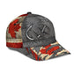 Canada Fishing Hook 3D Design Classic Cap For Vacation Style Outdoor Activities And Daily Comfort