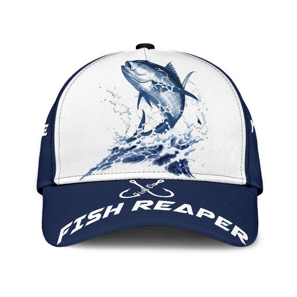 Custom Name Tuna Fishing Hook 3D Design Classic Cap For Vacation Style Outdoor Activities And Daily Comfort
