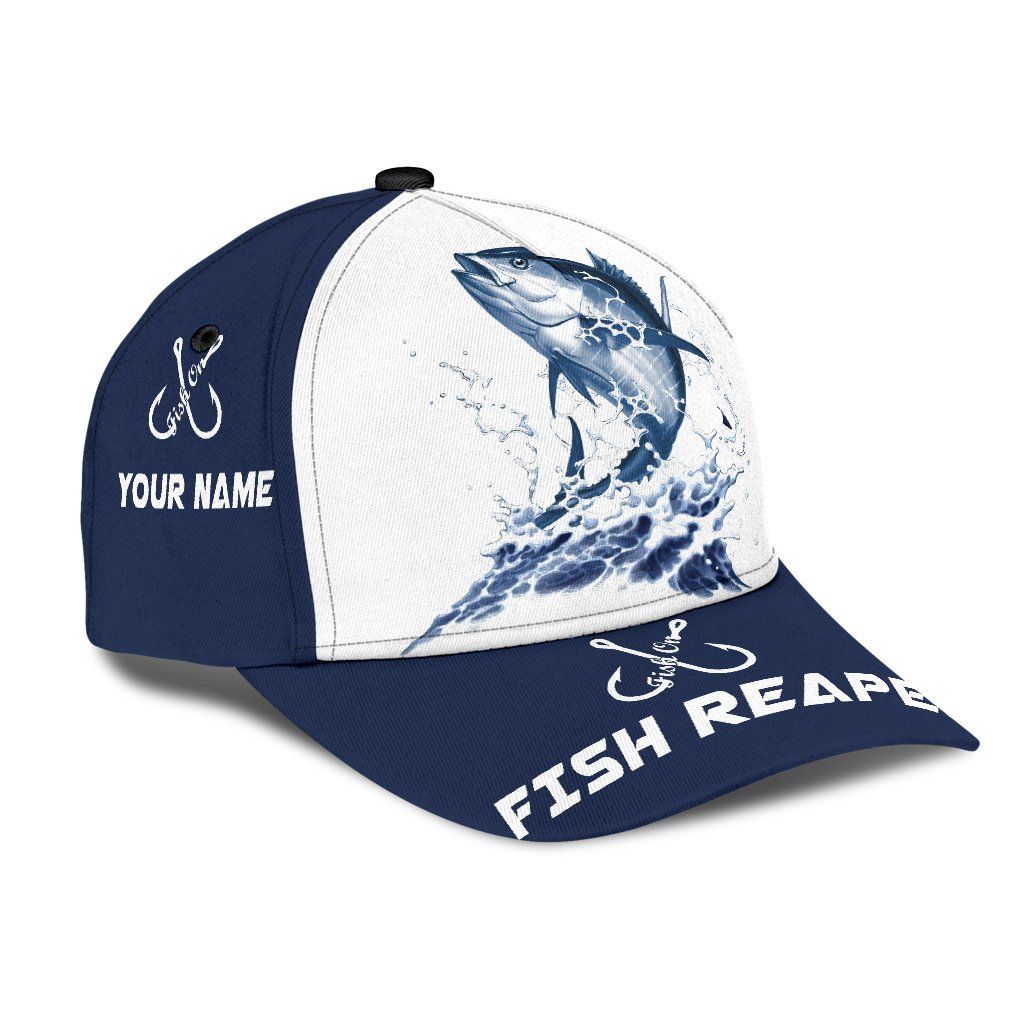 Custom Name Tuna Fishing Hook 3D Design Classic Cap For Vacation Style Outdoor Activities And Daily Comfort