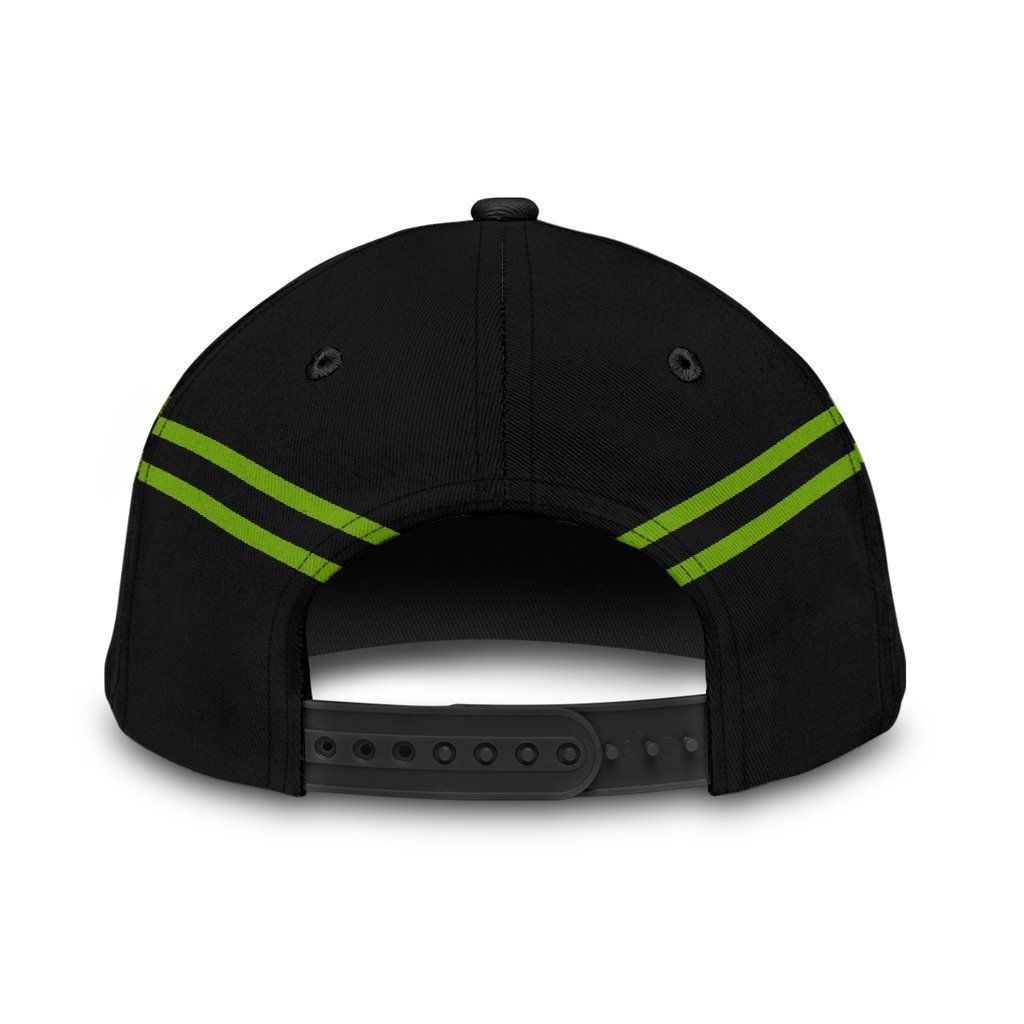 Green Bass Fishing Hook 3D Design Classic Cap For Travel Adventures Weekend Wear And Casual Style