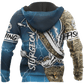 Blue Sturgeon Fishing Sport Camo Hoodie For Fishing Adventures Camping Travel And Casual Gift Ideas