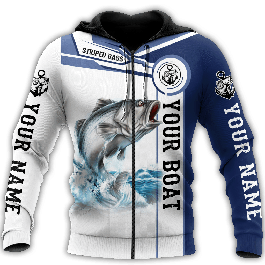 Striped Bass Fishing Hoodie For Fishermen Camping Adventures And Comfortable Streetwear