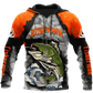 Orange Fisherman Big Game Fishing Hoodie For River Adventures Outdoor Events And Everyday Style