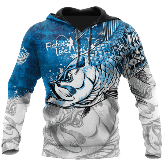 Hungry Fish Fishing Life Hoodie For Fishing Adventures Camping Travel And Casual Gift Ideas