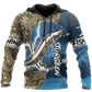 Blue Sturgeon Fishing Sport Camo Hoodie For Fishing Adventures Camping Travel And Casual Gift Ideas