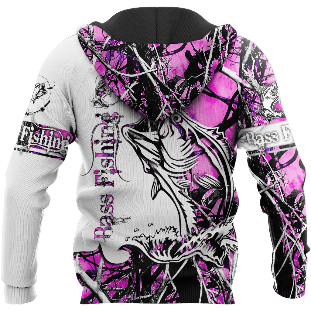 Bass Fishing Sport Country Girl Camo Tattoo Hoodie For Lakeside Adventures Casual Streetwear And Seasonal Travel