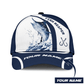 Custom Name Marlin Fishing Hook 3D Design Classic Cap For Coastal Trips Outdoor Activities And Gift Giving