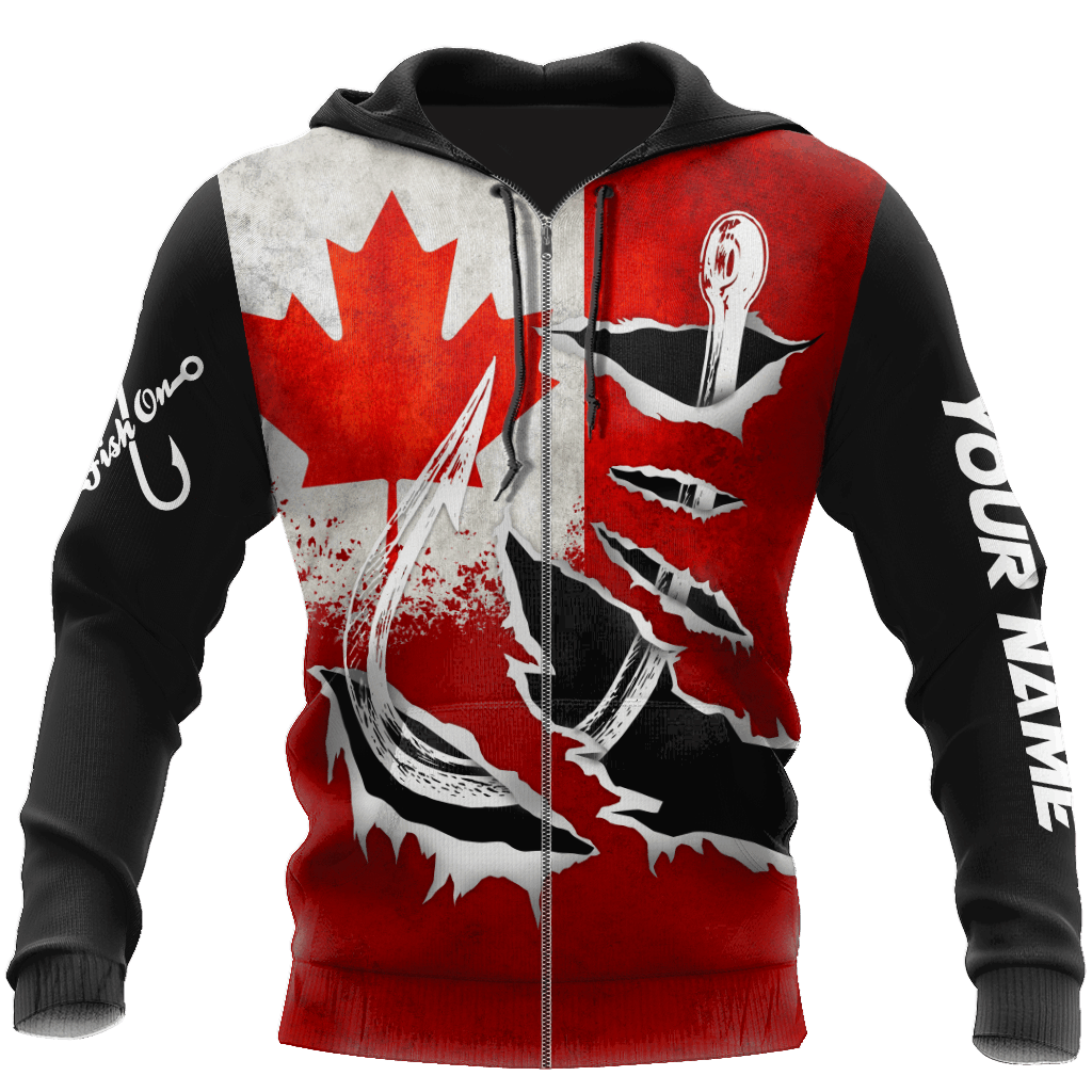Fishing Passion Canada Hoodie For Fishing Trips Weekend Outings And Relaxed Casual Wear