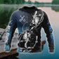Blue Bass Fishing Tattoo Rule Hoodie For Lakeside Adventures Casual Streetwear And Seasonal Travel