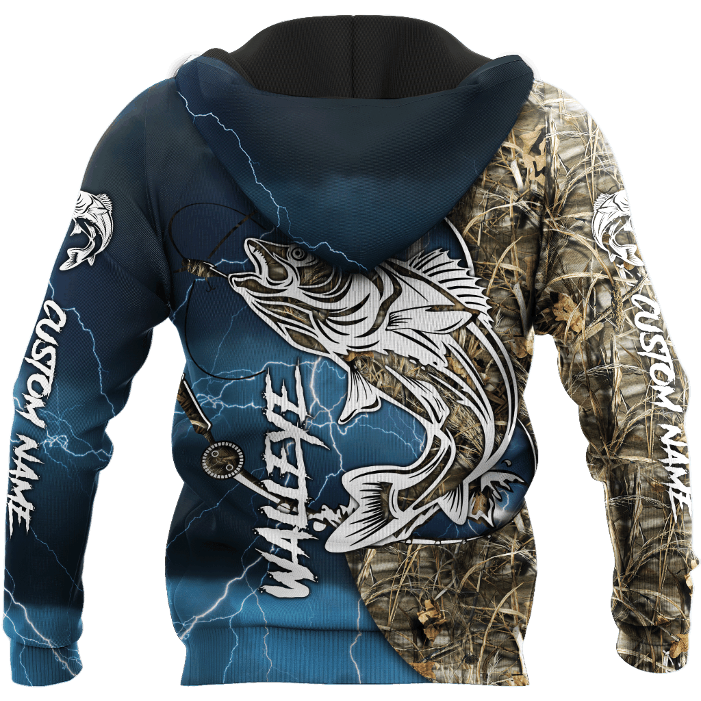 Blue Walleye Fishing Gear Hoodie For River Adventures Outdoor Events And Everyday Style
