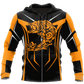 Orange Bass Fishing Maori Stainless Steel Hook Hoodie For Fishing Lovers Outdoor Trips And Thoughtful Gift Giving