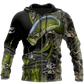 Bass Fishing Fall Camo Reaper Hoodie For Angling Enthusiasts Travel Days And Relaxed Daily Wear