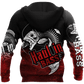 Red Haul Bass Fishing Reaper Hoodie For Angling Enthusiasts Travel Days And Relaxed Daily Wear