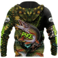 Northern Pike Skin Fishing Hoodie For Angling Enthusiasts Travel Days And Relaxed Daily Wear