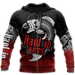 Red Haul Bass Fishing Reaper Hoodie For Angling Enthusiasts Travel Days And Relaxed Daily Wear