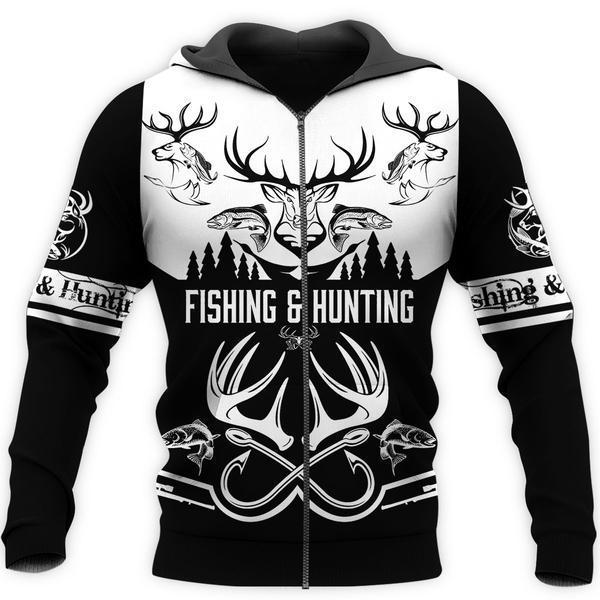 Fishing Deer Hunting Hoodie For Angling Enthusiasts Travel Days And Relaxed Daily Wear