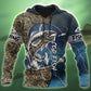 Cod Fishing Sport Camo Tattoo Hoodie For Fishing Adventures Camping Travel And Casual Gift Ideas