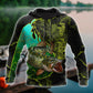 Northern Pike Fishing Underwater Yin Yang Camo Hoodie For Fishermen Camping Adventures And Comfortable Streetwear