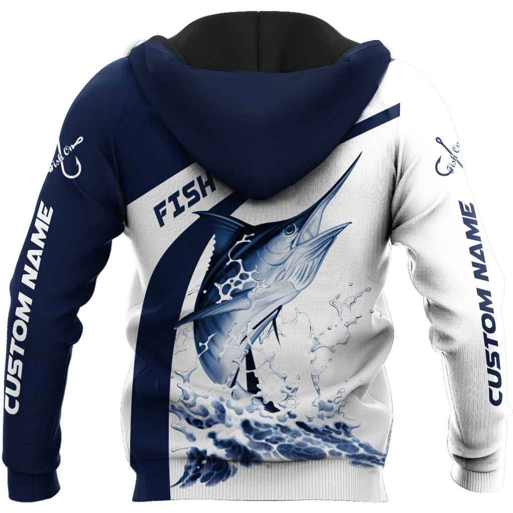 Marlin Fishing Hoodie For Anglers Nature Trips Holidays And Relaxed Layering