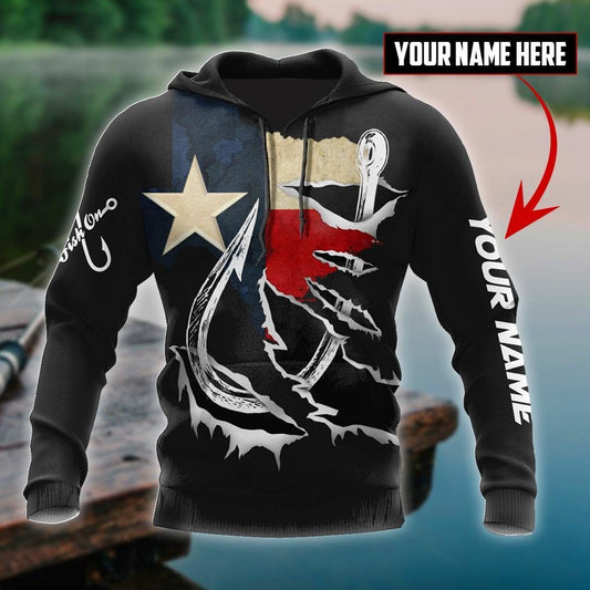 Fishing Passion Texas Hoodie For Fishermen Camping Adventures And Comfortable Streetwear