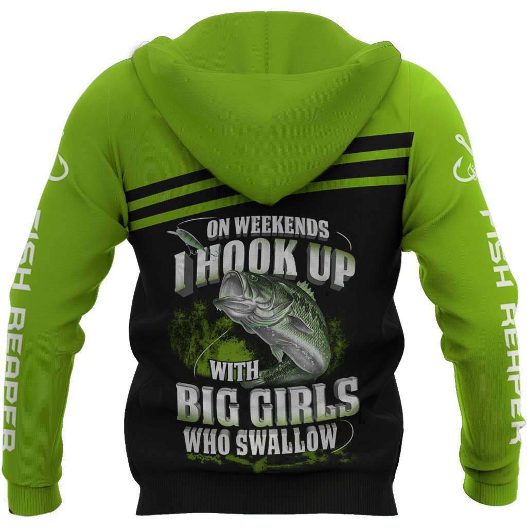 Green Fishing Bass Hoodie For Weekend Fishing Outdoor Comfort And Everyday Outfits