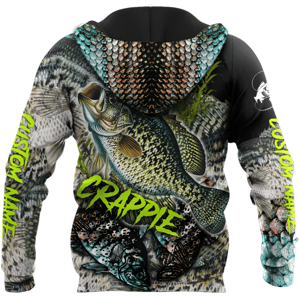 Crappie Fishing Skin Hoodie For Coastal Fishing Trips Casual Outfits And Weekend Travel