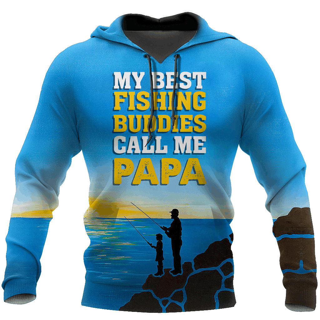 Best Fishing Buddies Call Papa Hoodie For Anglers Outdoor Adventures Travel And Everyday Comfort